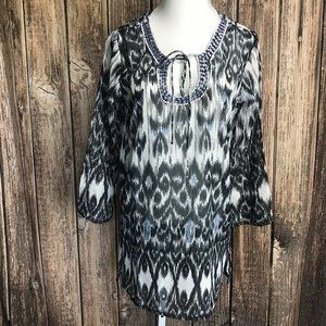 Club Z NWT Tunic Cover Up See Throug Top ~ Sz S